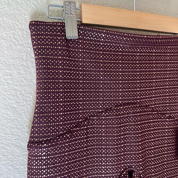 Spanx | NWT Size S Sara Blakely Leggings Metallic Mist 1wine Rose Gold - Picture 8 of 16